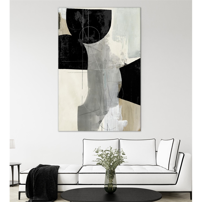 Giant Art 72x48 Jet Black II Fine Art Giant Canvas Print in Multi-Color