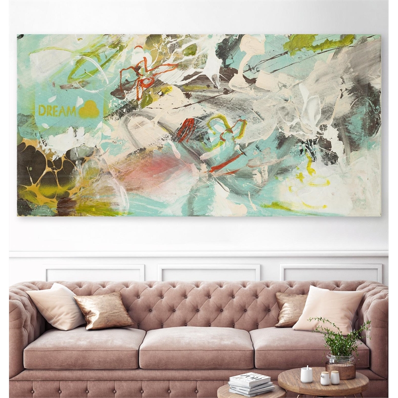 Giant Art 72x36 Dream Dream II Fine Art Giant Canvas Print in Pink