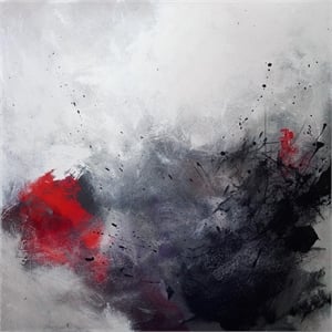 Giant Art 84x84 Unanchored Fine Art Giant Canvas Print in Red