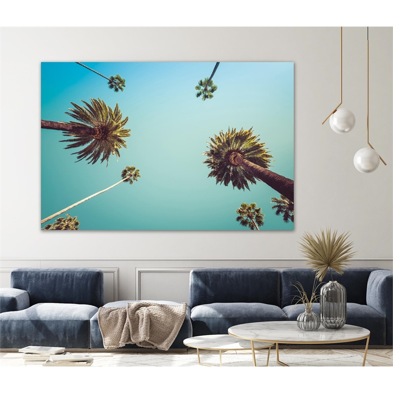 Giant Art 72x48 Palms Fine Art Giant Canvas Print in Multi-Color