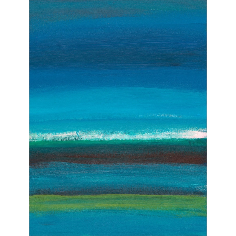 Giant Art 72x54 Night Coast One Fine Art Giant Canvas Print in Green