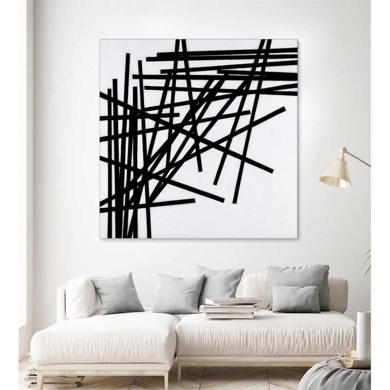 Giant Art 72x72 ALUMETTES Fine Art Giant Canvas Print in White