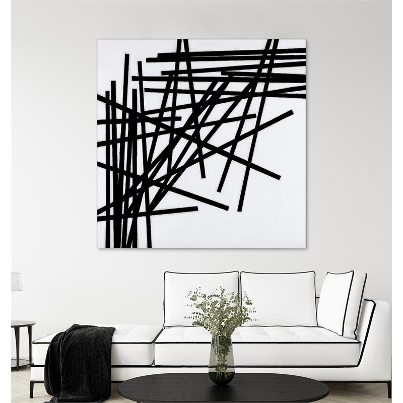 Giant Art 72x72 ALUMETTES Fine Art Giant Canvas Print in White
