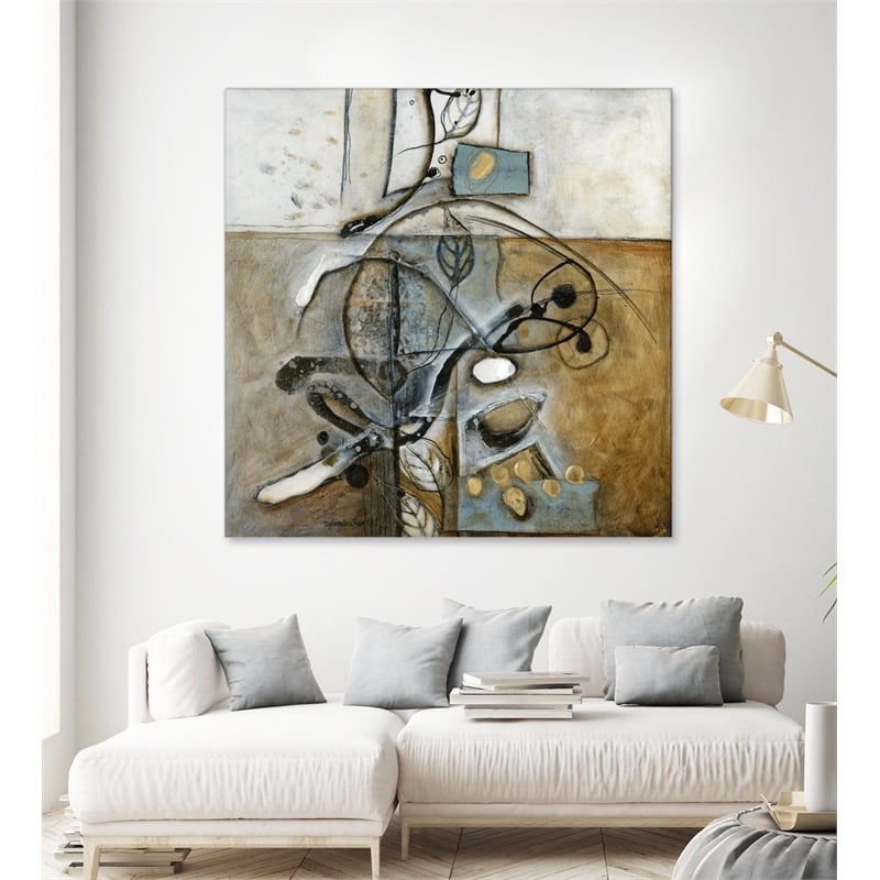Giant Art 72x72 Nervures Fine Art Giant Canvas Print in Multi-Color