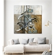 Giant Art 72x72 Nervures Fine Art Giant Canvas Print in Multi-Color
