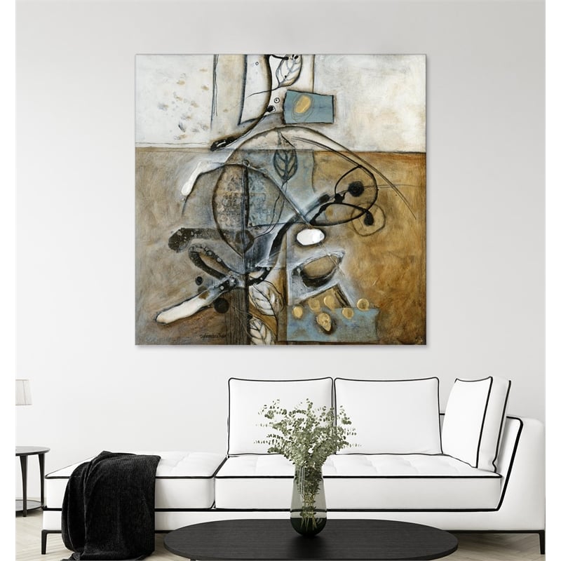 Giant Art 72x72 Nervures Fine Art Giant Canvas Print in Multi-Color
