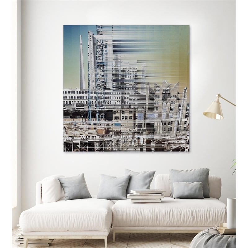 Giant Art 72x72 Urban Abstract 6 Fine Art Giant Canvas Print in Multi-Color