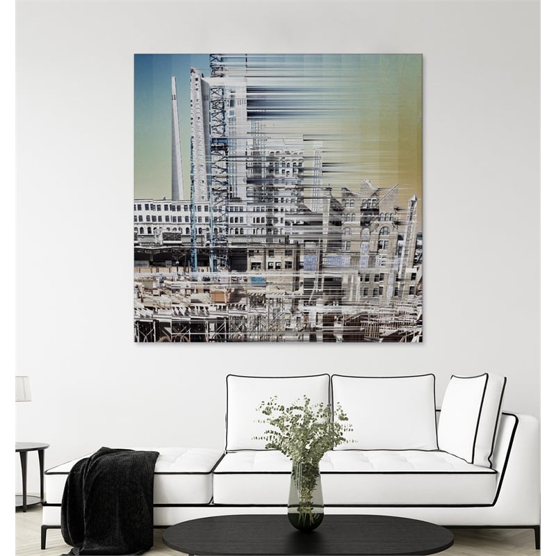 Giant Art 72x72 Urban Abstract 6 Fine Art Giant Canvas Print in Multi-Color