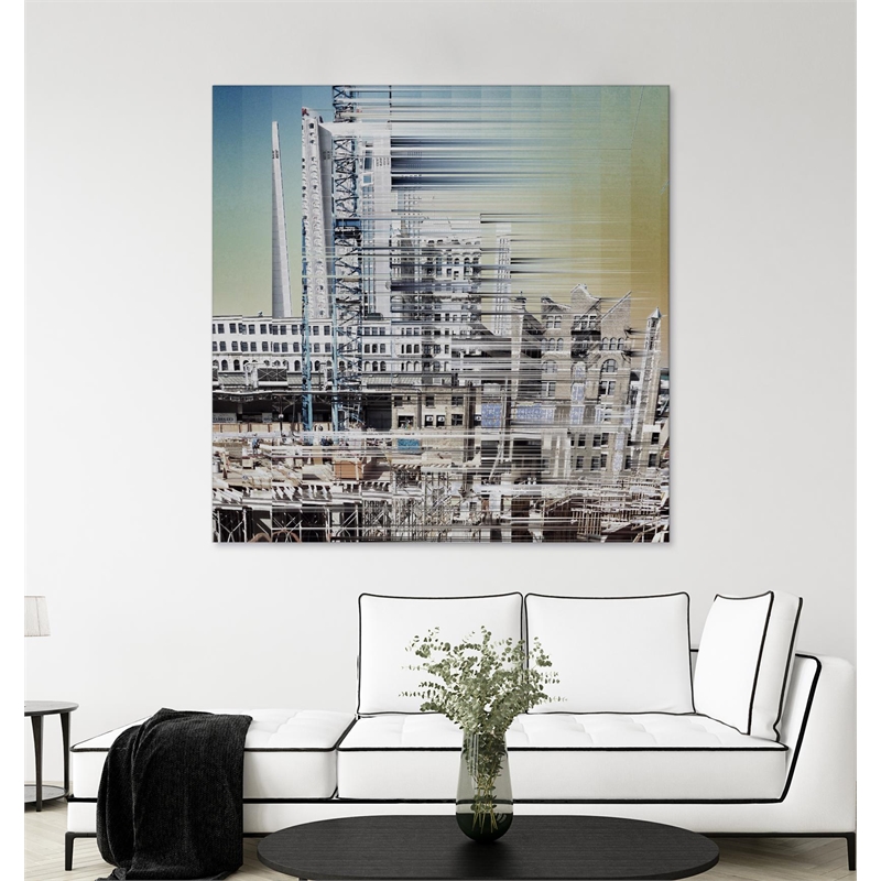 Giant Art 54x54 Urban Abstract 6 Fine Art Giant Canvas Print in Multi-Color