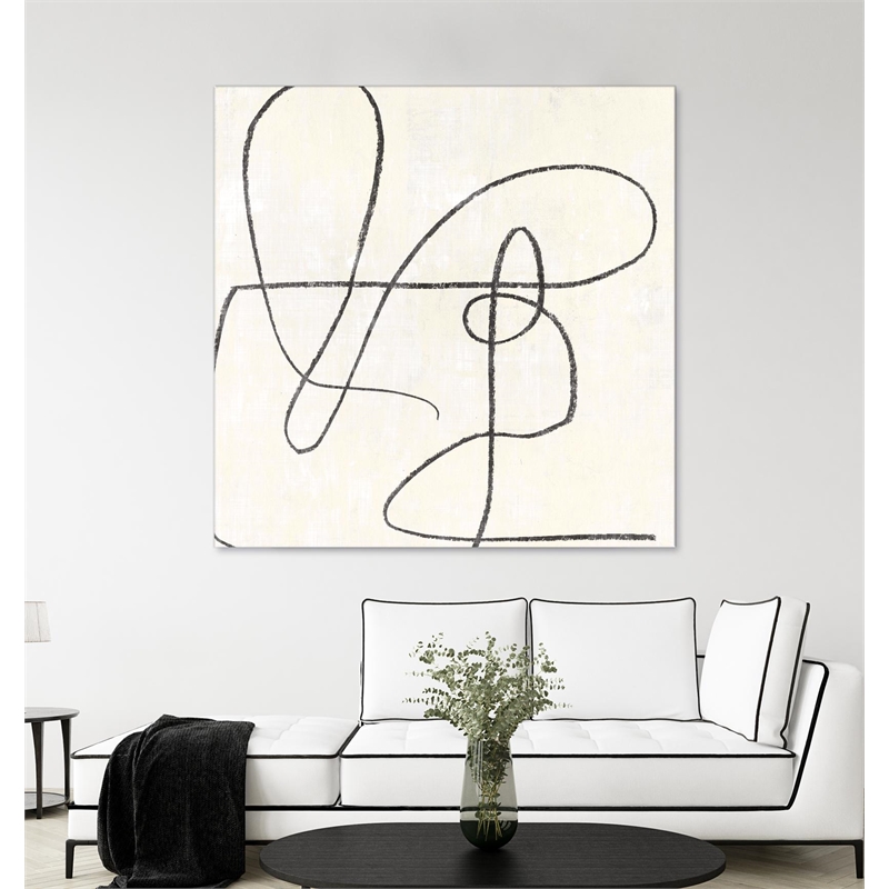 Giant Art 54x54 Juxtaposing Fine Art Giant Canvas Print in White