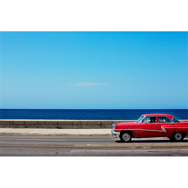 Giant Art 72x48 Malecon II Fine Art Giant Canvas Print in Multi-Color
