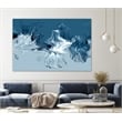 Giant Art 72x48 Azure Marble I Fine Art Giant Canvas Print in Multi-Color