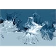 Giant Art 72x48 Azure Marble I Fine Art Giant Canvas Print in Multi-Color