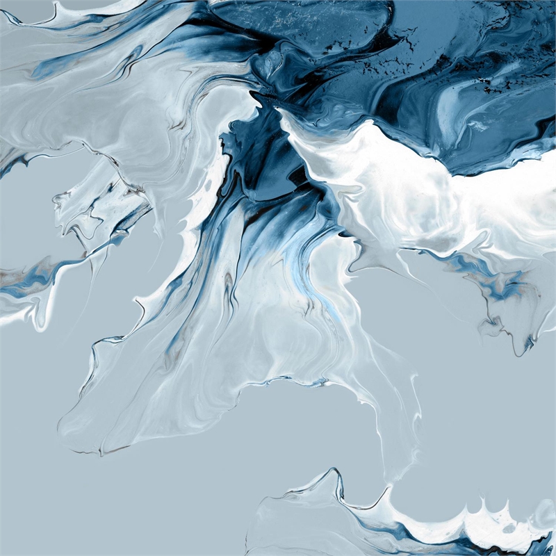 Giant Art 72x72 Azure Marble III Fine Art Giant Canvas Print in Multi-Color