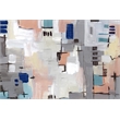 Giant Art 72x48 Intertwining Grid I Fine Art Giant Canvas Print in Multi-Color