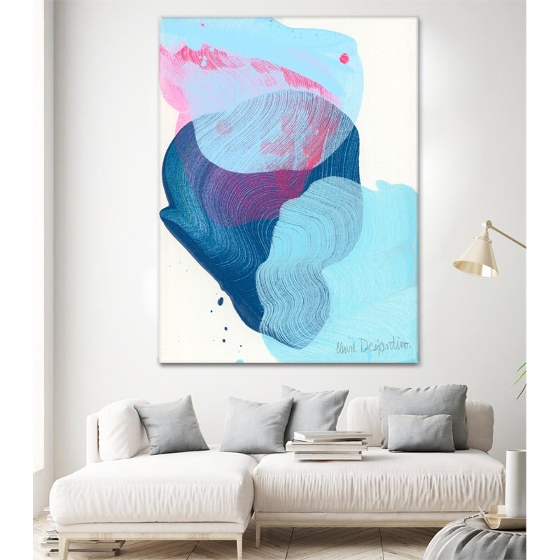 Giant Art 72x54 Along the shore 02 Fine Art Giant Canvas Print in Pink