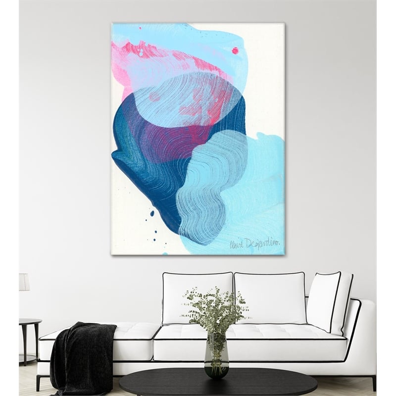 Giant Art 72x54 Along the shore 02 Fine Art Giant Canvas Print in Pink