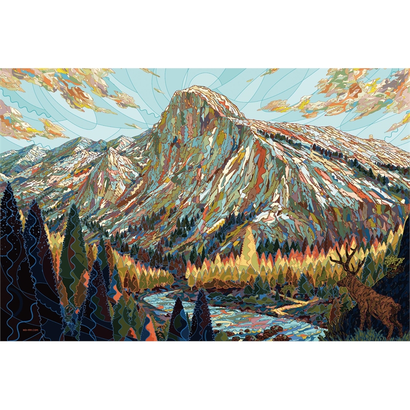 Giant Art 84x54 Technicolor Fine Art Giant Canvas Print in Multi-Color