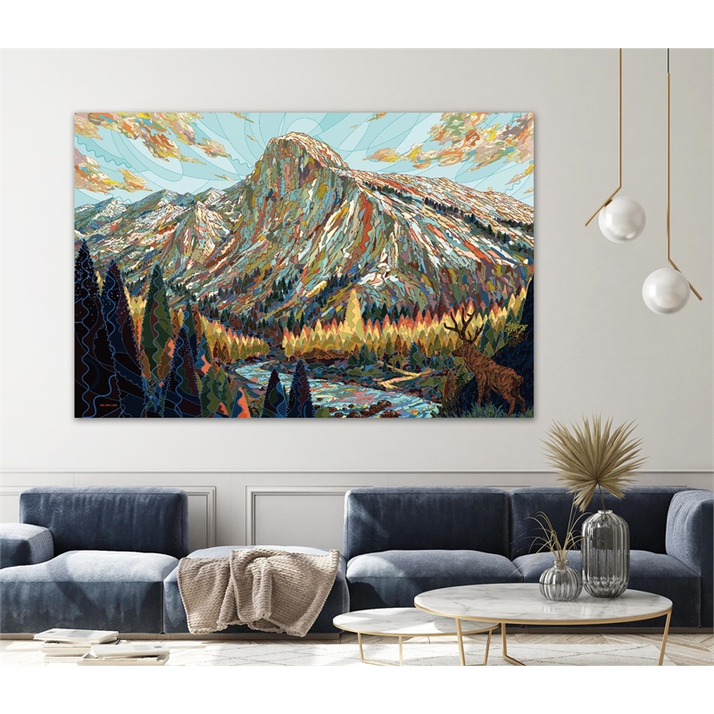 Giant Art 72x48 Technicolor Fine Art Giant Canvas Print in Multi-Color