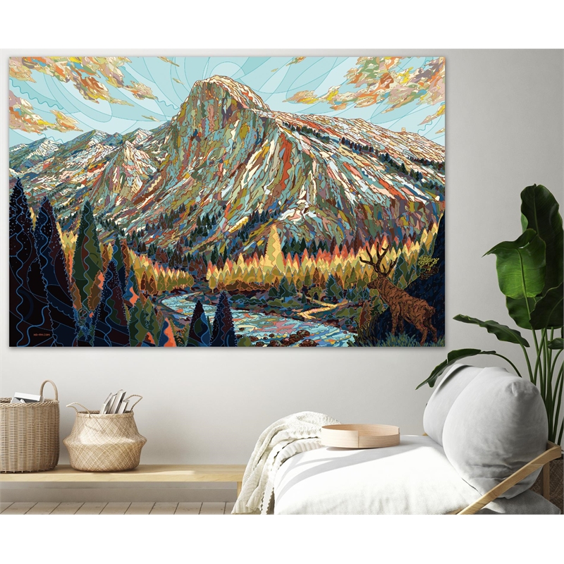 Giant Art 72x48 Technicolor Fine Art Giant Canvas Print in Multi-Color