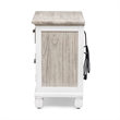 Sea Wind Florida Islamorada 2-Door Wood Nightstand with Drawer - Gray