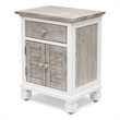 Sea Wind Florida Islamorada 2-Door Wood Nightstand with Drawer - Gray