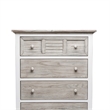 Sea Wind Florida Islamorada Wood Chest with 5 Drawers in Gray/White