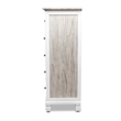 Sea Wind Florida Islamorada Wood Chest with 5 Drawers in Gray/White
