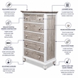 Sea Wind Florida Islamorada Wood Chest with 5 Drawers in Gray/White