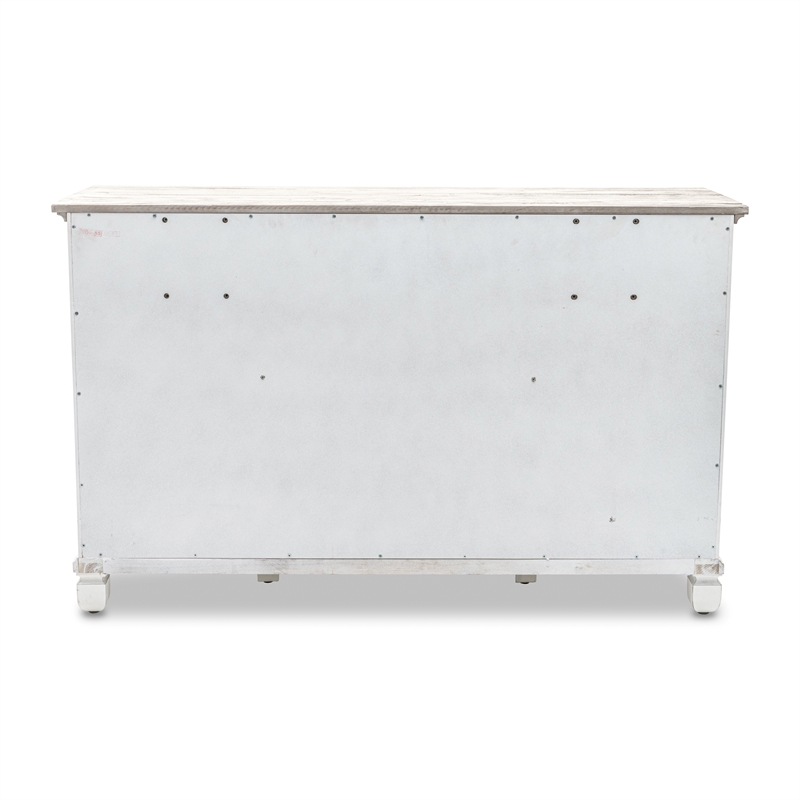 Sea Wind Florida Islamorada Wood Dresser with 6 Drawers in Gray/White