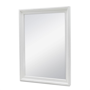 Sea Wind Florida Islamorada Rectangle Coastal Wood Mirror in White