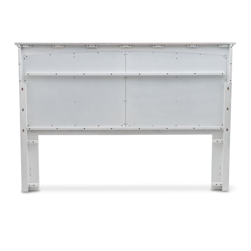 Sea Wind Florida Islamorada Wood King Headboard in Gray/White