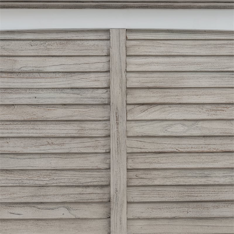 Sea Wind Florida Islamorada Wood King Headboard in Gray/White