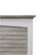 Sea Wind Florida Islamorada Wood King Headboard in Gray/White