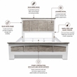Sea Wind Florida Islamorada Coastal Wood King Bed in Gray/White