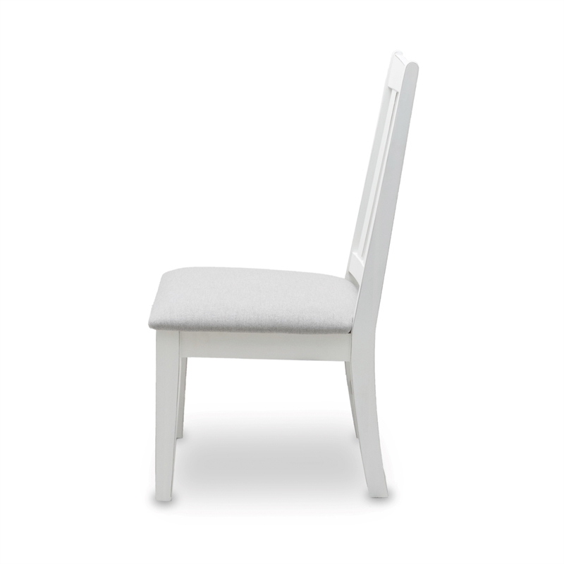 Sea Wind Florida Islamorada Wood Desk & Chair Set in Gray/White