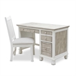 Sea Wind Florida Islamorada Wood Desk & Chair Set in Gray/White
