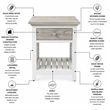 Sea Wind Florida Islamorada Wood End Table with Drawer in Gray/White