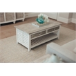 Sea Wind Florida Islamorada Wood Coffee Table with Drawers in Gray/White