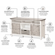 Sea Wind Florida Islamorada 2-Door Wood Entertainment Center in Gray/White