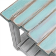 Sea Wind Florida Picket Fence Wood Coffee Table in White/Blue