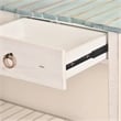 Sea Wind Florida Picket Fence Wood Console Table with Drawers in White/Blue