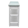 Sea Wind Florida Picket Fence Wood Entertainment Center with Drawers in Blue