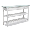Sea Wind Florida Picket Fence Wood Entertainment Center with Drawers in Blue