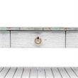 Sea Wind Florida Picket Fence Wood Entertainment Center with Drawers in Blue
