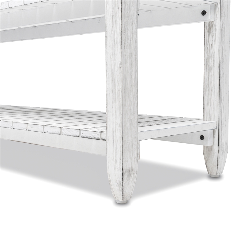 Sea Wind Florida Picket Fence Wood Entertainment Center with Drawers in Blue