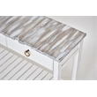 Sea Wind Florida Picket Fence Wood Console Table with Drawers in White/Gray