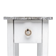 Sea Wind Florida Picket Fence Wood Chairside Table with Drawer - Gray