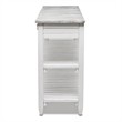 Sea Wind Florida Picket Fence Wood Entertainment Center with Drawers in Gray