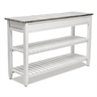 Sea Wind Florida Picket Fence Wood Entertainment Center with Drawers in Gray